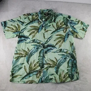 Cooke Street hawaiian Short Sleeve Shirt floral Green Sz 2XL